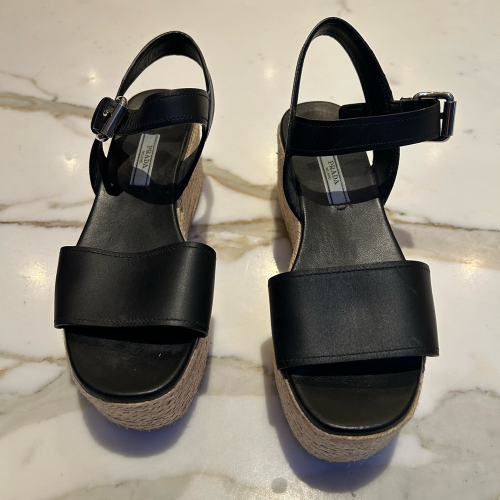 Prada Women's Black Platform Sandals